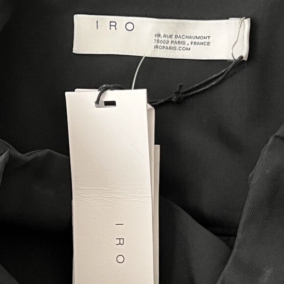 IRO Womens Size 38 US 6 Black Waist Tie Shorts New NWT - Picture 3 of 4